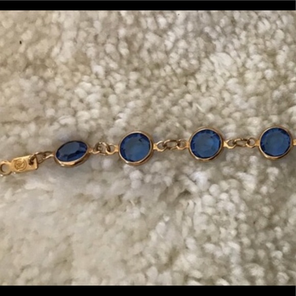 Swarovski Jewelry - VTG Signed Swarovski Sapphire Crystal Bracelet